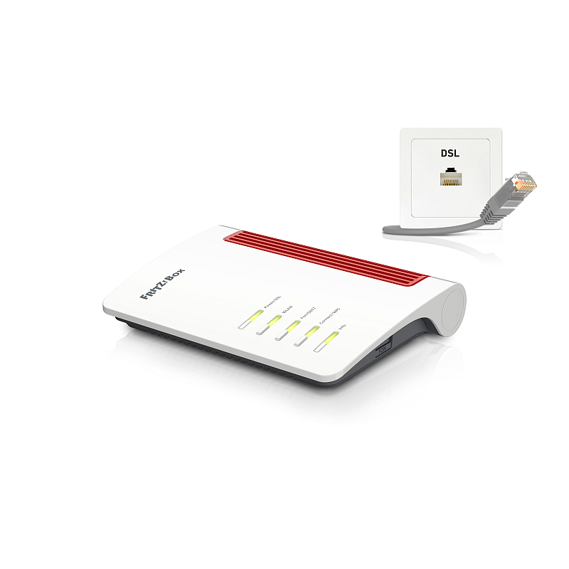 Box FRITZ! 7530 WLAN-Router Gigabit Ethernet Dual-Band (2,4 GHz/5 GHz) Schwarz, Rot, Weiß