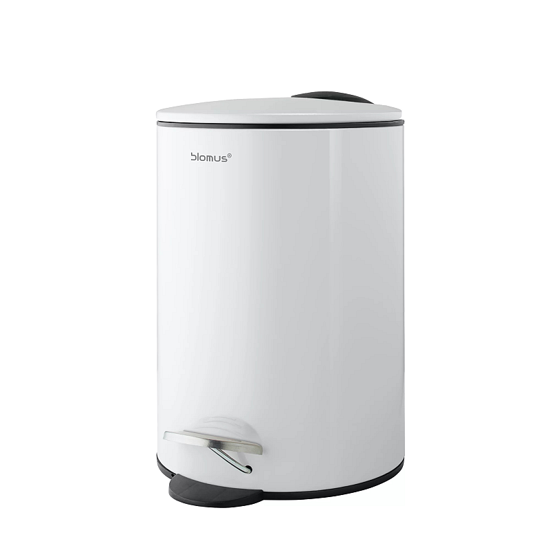 Blomus 68945 Mülleimer 3 l Rund Stahl Weiß