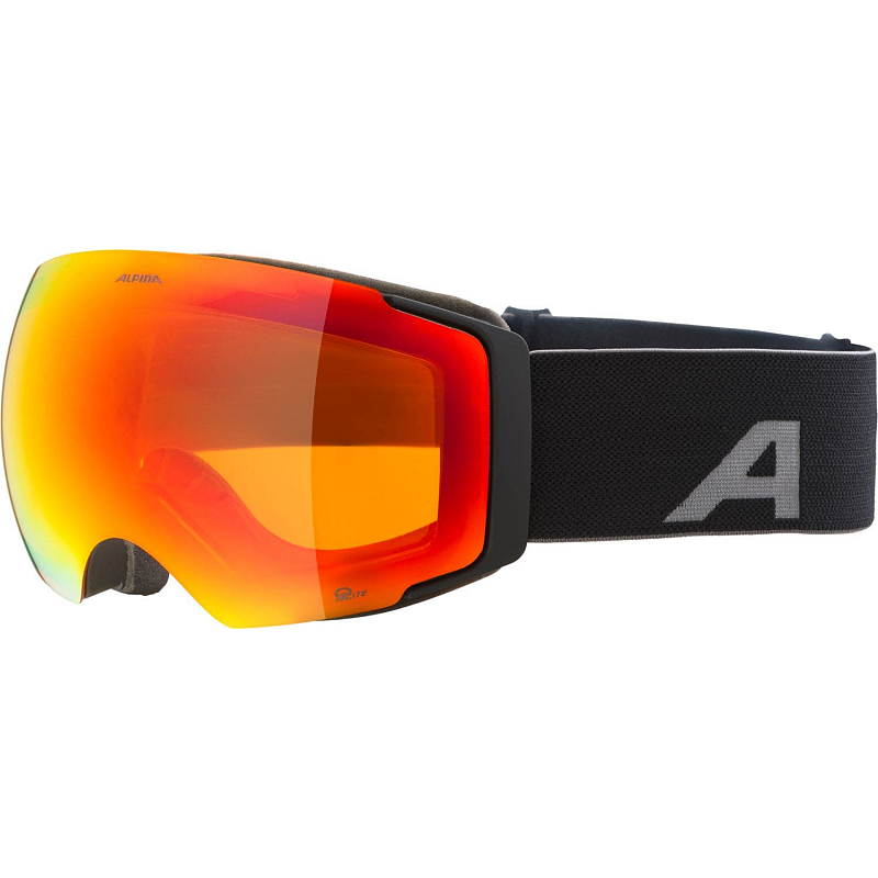 Alpina Sports Falera Mag Q-Lite Wintersportbrille Schwarz Unisex Rot Sphärisches Brillenglas