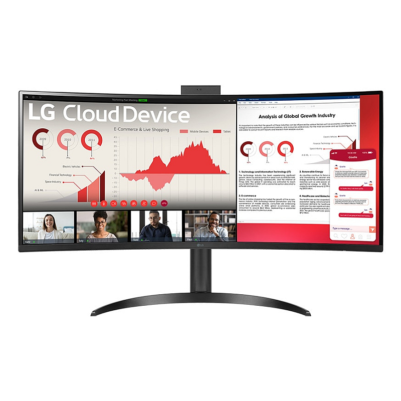 LG 34CR651W-BP All-in-One PC/Workstation Intel® Pentium® Silver N6005 86,4 cm (34") 3440 x 1440 Pixel All-in-One thin client 8 GB DDR4-SDRAM 256 GB SSD Windows 10 IoT Enterprise LTSC Wi-Fi 6 (802.11ax) Schwarz