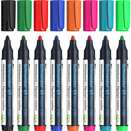 Schneider Schreibgeräte Maxx Marker 8 Stück(e) Rundspitze Schwarz, Blau, Grün, Hellblau, Hellgrün, Orange, Pink, Rot