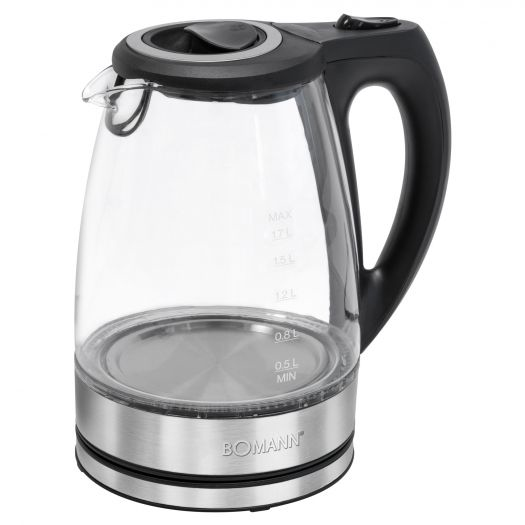 Bomann WKS 6032 G CB Wasserkocher 1,7 l 2200 W Transparent