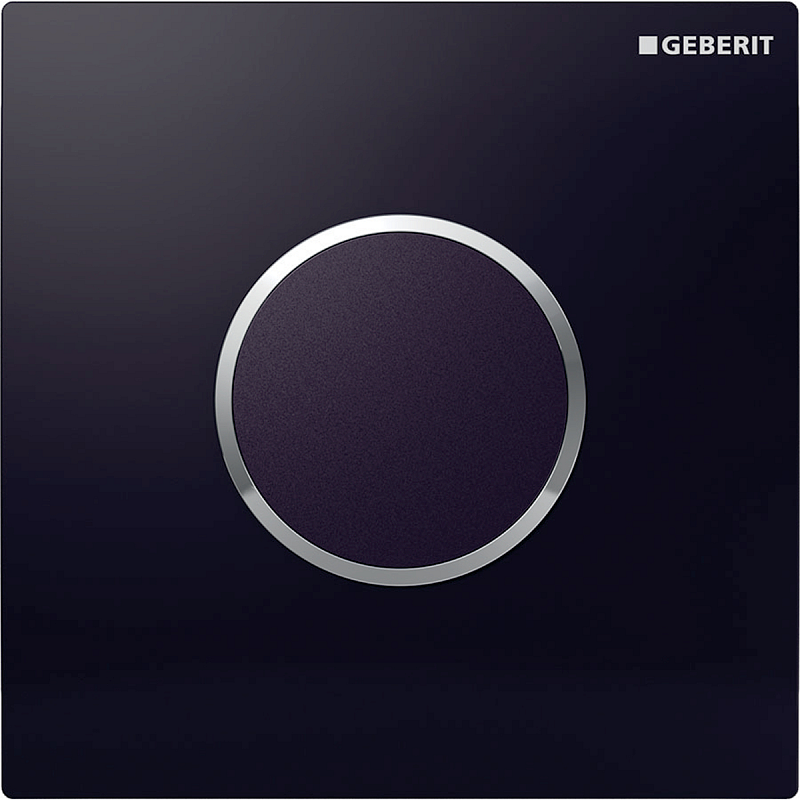 Geberit 116.025.KM.1 Ersatzteil für Toilettenspülung Spülplatte Schwarz, Chrom