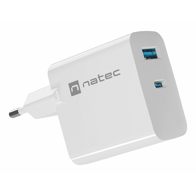 NATEC NUC-2144 Ladegerät für Mobilgeräte Universal Weiß AC Schnellladung Drinnen