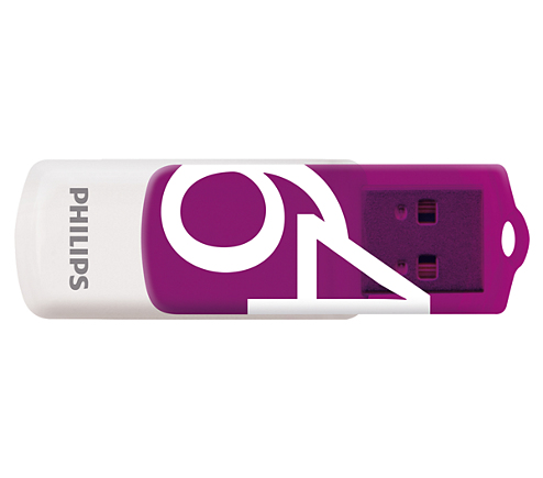 Philips FM64FD05B USB-Stick 64 GB USB Typ-A 2.0 Violett, Weiß