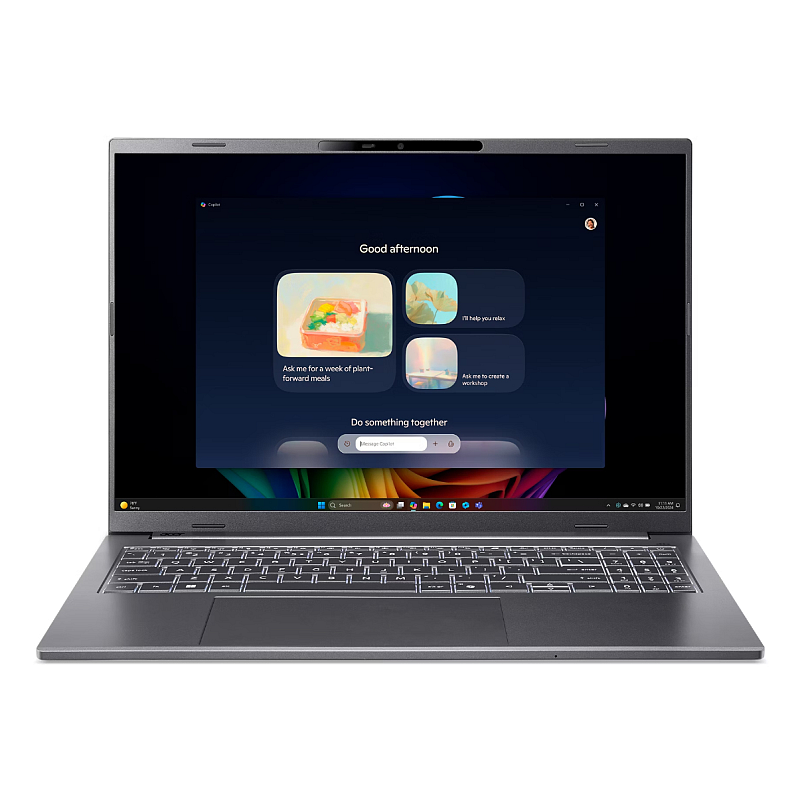 Acer Aspire 16 AI A16-52M-75LW Intel Core Ultra 7 258V Laptop 40,6 cm (16") WUXGA+ 32 GB LPDDR5x-SDRAM 1 TB SSD Wi-Fi 7 (802.11be) Windows 11 Home Deutsch Grau