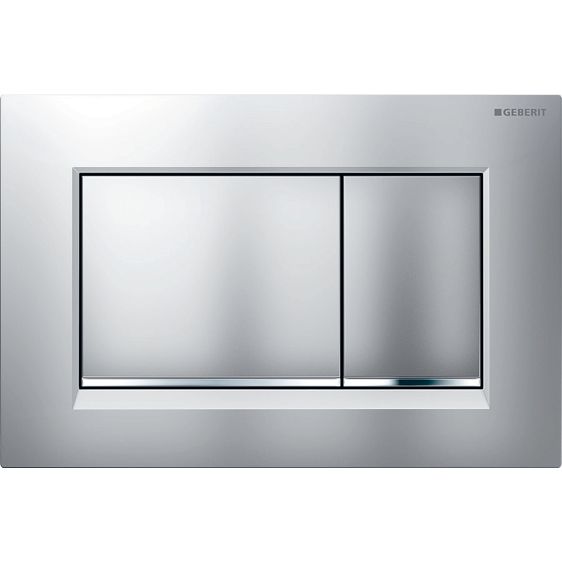 Geberit 115.883.JQ.1 Ersatzteil für Toilettenspülung Spülplatte Rot, Chrom