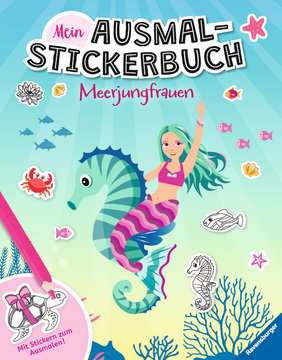 Ravensburger Mein Ausmal-Stickerbuch: Meerjungfrauen