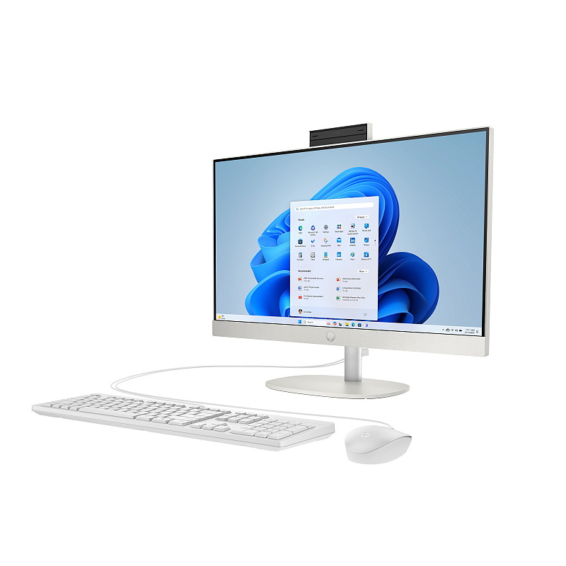 HP AI 24-cr2052ng Intel Core Ultra 5 225U 60,5 cm (23.8") 1920 x 1080 Pixel All-in-One-PC 8 GB DDR5-SDRAM 512 GB SSD Windows 11 Home Wi-Fi 6 (802.11ax) AI PC Weiß