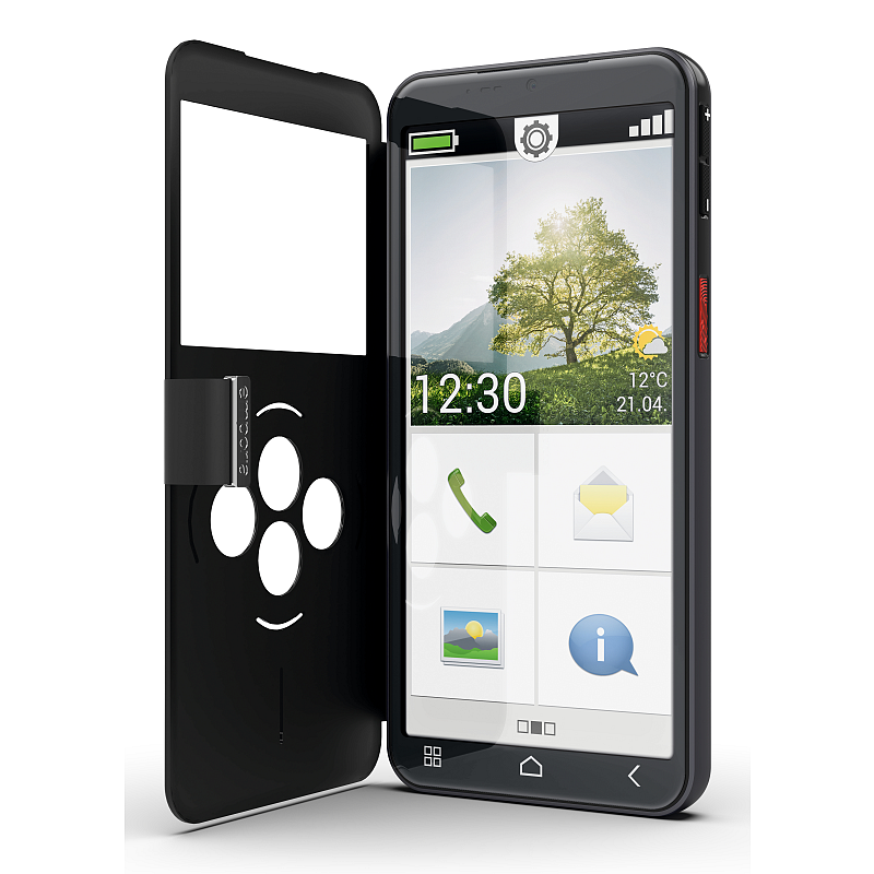 Emporia emporiaSMART.7lite 13,8 cm (5.45") Single SIM Android 15 4G USB Typ-C 6 GB 128 GB 3500 mAh Schwarz