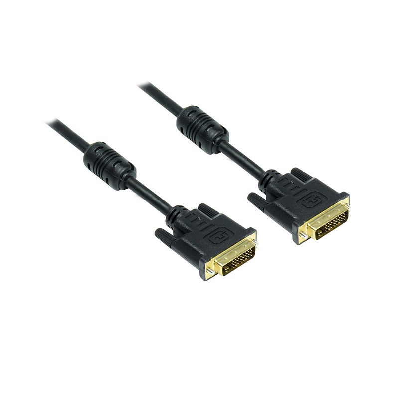 Alcasa DVI-D - DVI-D 1.5m M/M DVI-Kabel 1,5 m Schwarz