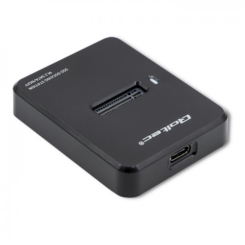 Qoltec 50314 Speicherlaufwerksgehäuse SSD-Gehäuse Schwarz M.2