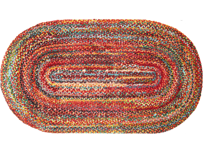 wash+dry 57478 Türmatte Dekorative Fußmatte Drinnen Oval Mehrfarbig