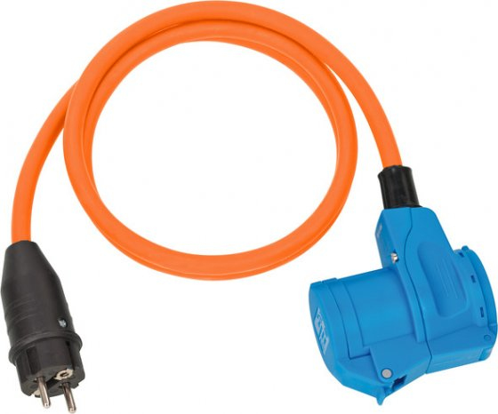 Brennenstuhl 1132910525 Verlängerungskabel 1,5 m 1 AC-Ausgänge Draußen Schwarz, Blau, Orange