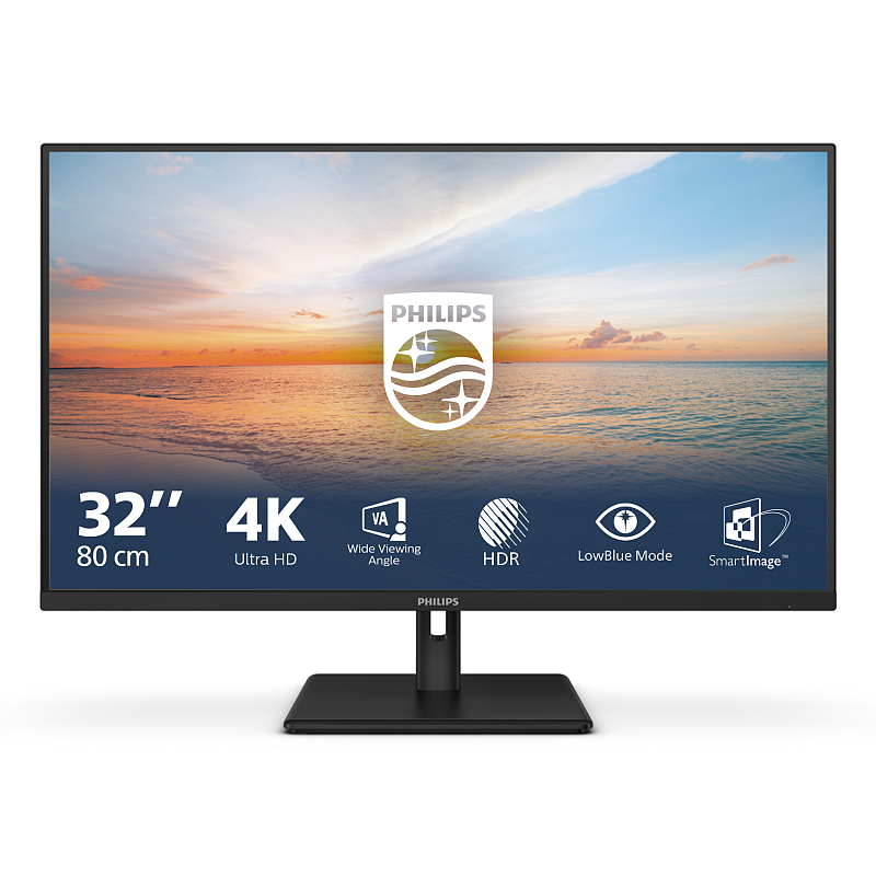 Philips 1000 series 32E1N1800LA/00 Computerbildschirm 80 cm (31.5") 3840 x 2160 Pixel 4K Ultra HD LCD Schwarz