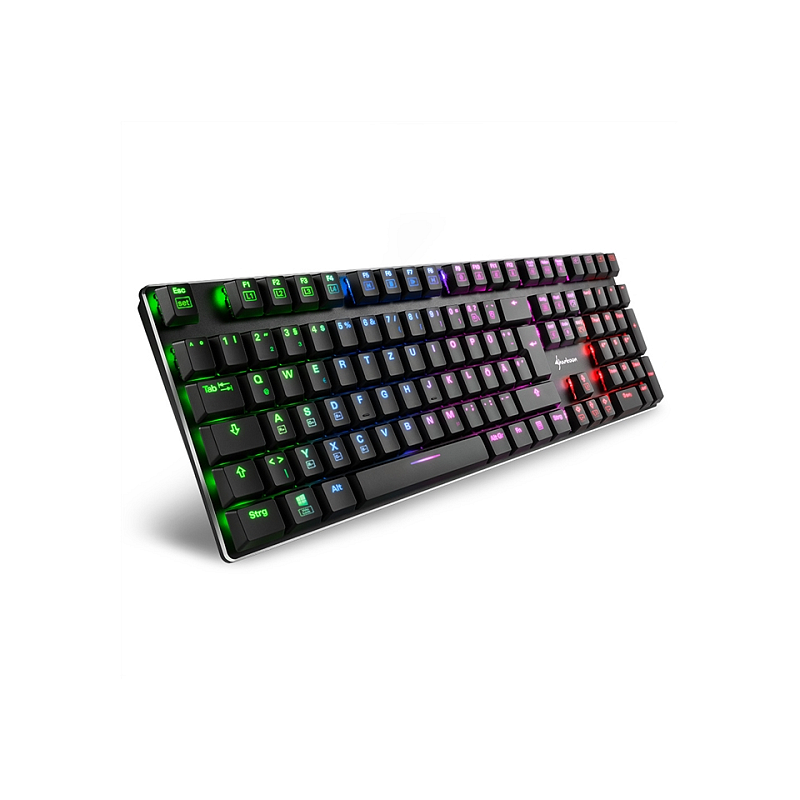 Sharkoon PureWriter RGB Tastatur Gaming USB Deutsch Schwarz
