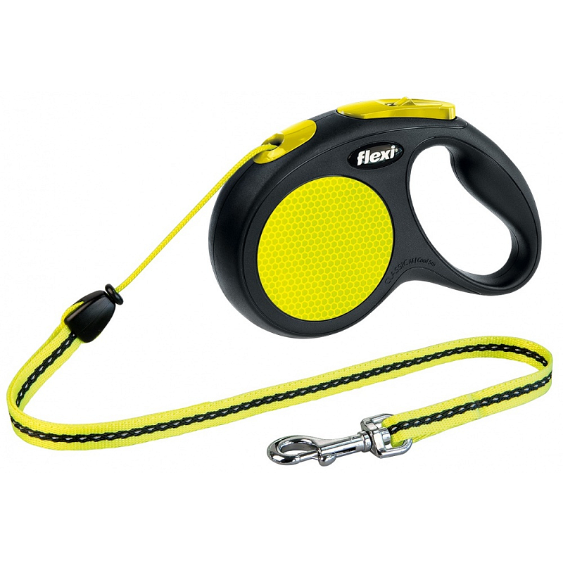 Flexi New NEON 5 m Blau, Gelb Hund Rückziehbare Leine