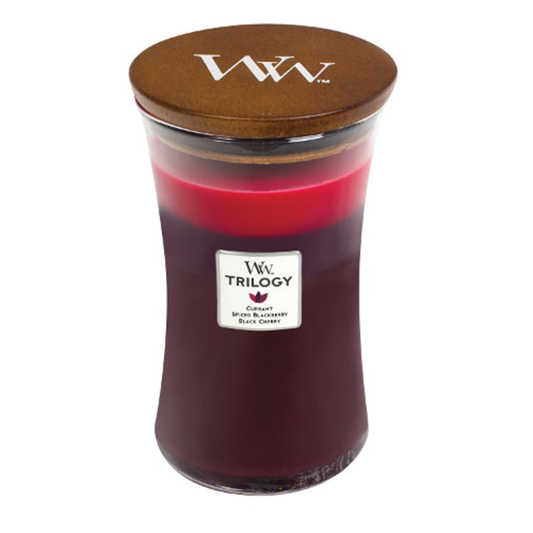 WoodWick Sun Ripened Berries Wachskerze Rund Rote Johannisbeere, Brombeeren, Gewürz Rot 1 Stück(e)