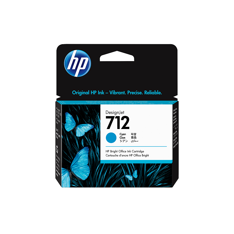 HP 712 Cyan DesignJet Druckerpatrone, 29 ml
