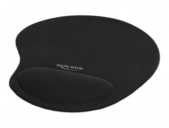 DeLOCK Ergonomisches Mauspad mit Gel Handballenauflage schwarz 230 x 202 x 24 mm