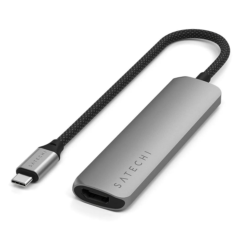 Satechi ST-P4SM Schnittstellen-Hub USB Typ-C 10000 Mbit/s Grau
