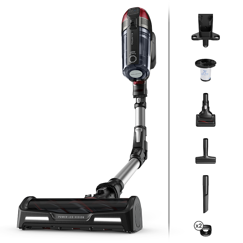 Rowenta RH98A7 2-in-1-Stabstaubsauger Akku Trocken Beutellos 0,9 l 320 W Rot, Grau