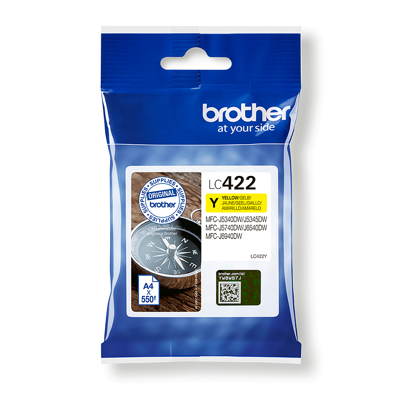 Brother LC-422Y Druckerpatrone 1 Stück(e) Original Gelb