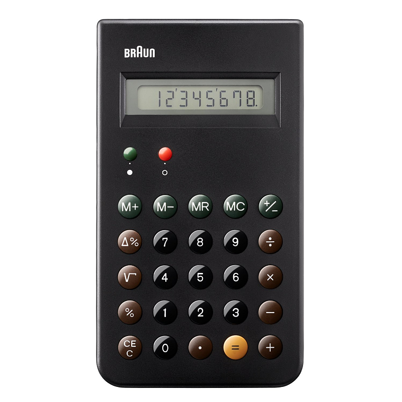 Braun BNE001BK Taschenrechner Tasche Einfacher Taschenrechner Schwarz