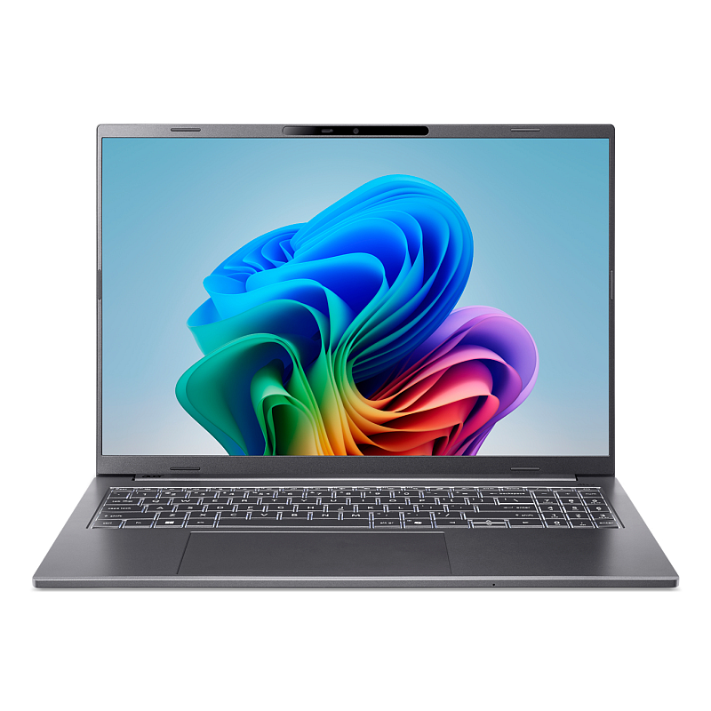 Acer Aspire 16 AI NX.JLNEG.00A laptop Copilot+ PC Snapdragon X1-26-100 40,6 cm (16") WUXGA 32 GB LPDDR5x-SDRAM 1 TB SSD Wi-Fi 7 (802.11be) Windows 11 Home Deutsch Grau