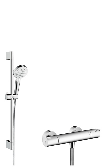 Hansgrohe Crometta Duschsystem Chrom, Weiß