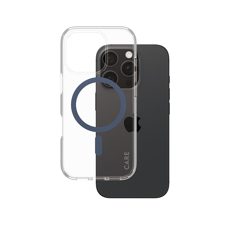 PanzerGlass CARE™ by ® Urban Combat Case Transparent m. Blau MagSafe iPhone 16 Pro