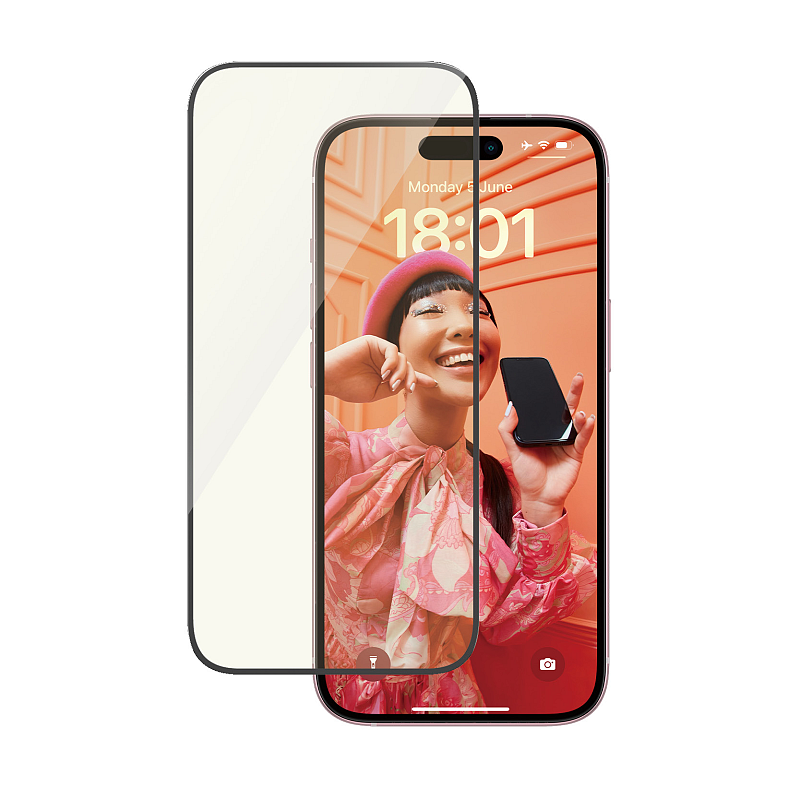 PanzerGlass ® EyeCARE™ Displayschutz iPhone 15 | Ultra-Wide Fit m. EasyAligner