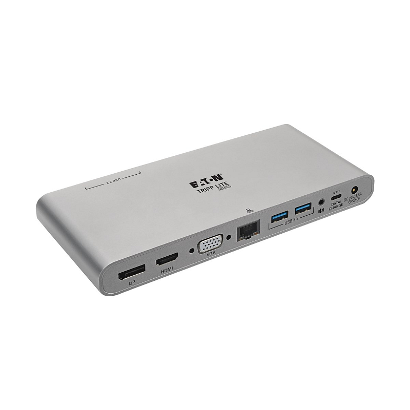 Tripp Lite U442-DOCK4-INT laptop-dockingstation & portreplikator Kabelgebunden USB 3.2 Gen 2 (3.1 Gen 2) Type-C Grau