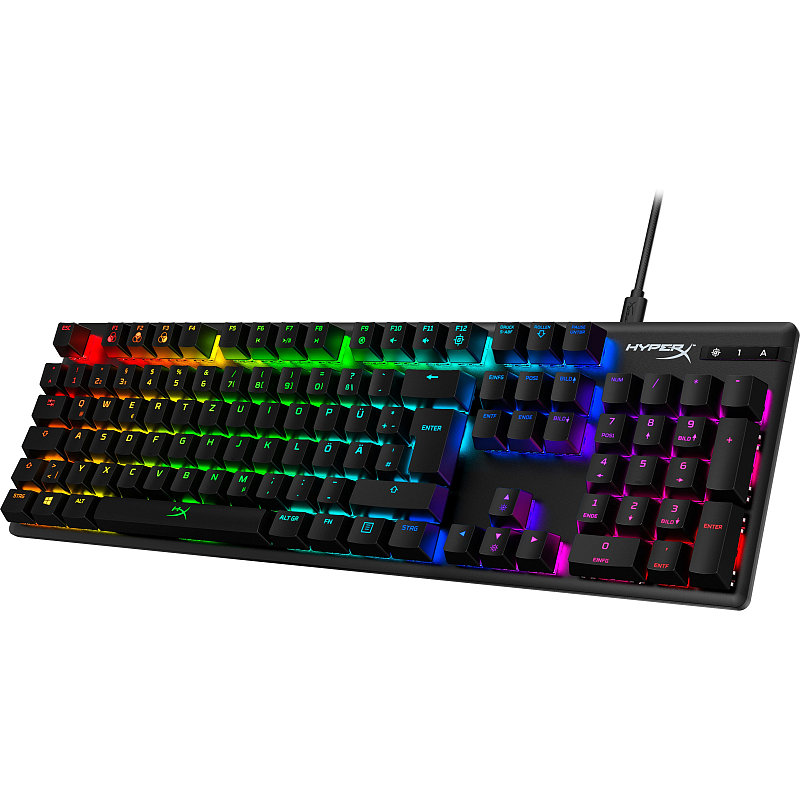 HyperX Alloy Origins – mechanische Gaming-Tastatur – HX Red (DE-Layout)