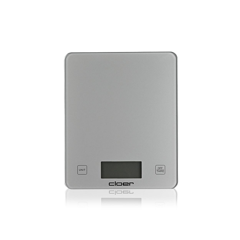 Cloer 6878 Küchenwaage Silber Arbeitsplatte Quadratisch Elektronische Küchenwaage