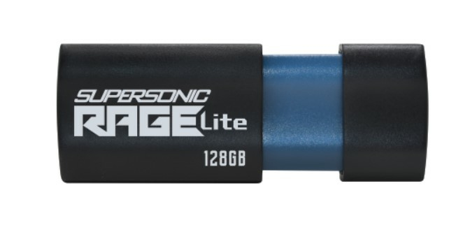 Patriot Memory Supersonic Rage Lite USB-Stick 128 GB USB Typ-A 3.2 Gen 1 (3.1 Gen 1) Schwarz, Blau
