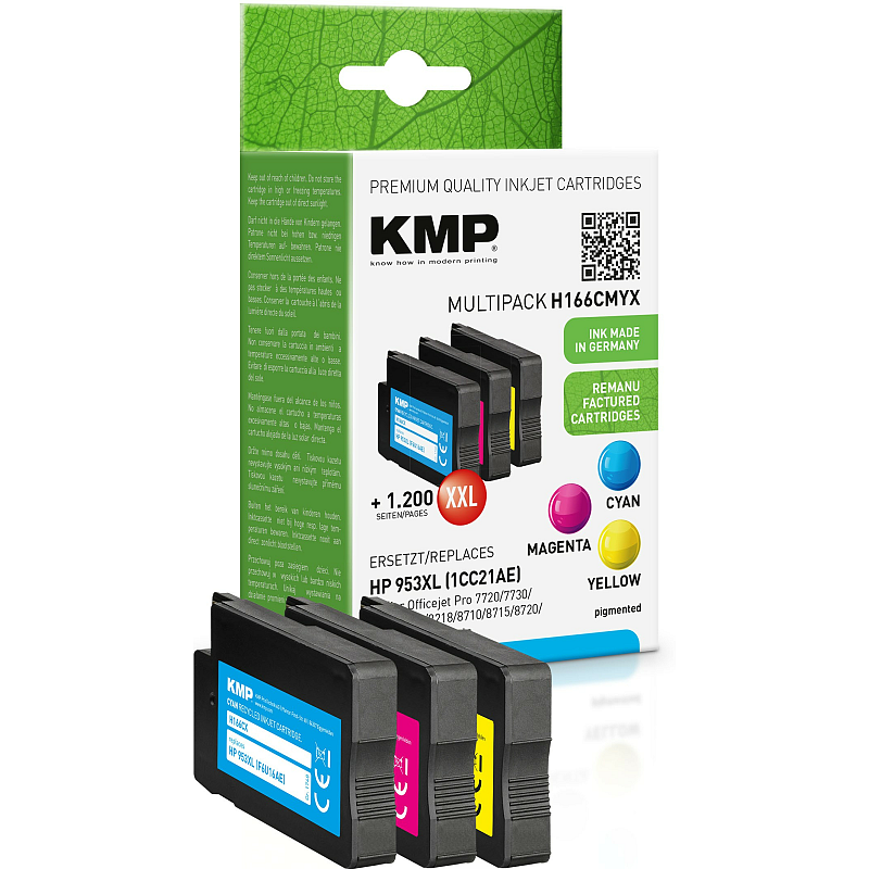 KMP 1748,4050 Druckerpatrone Kompatibel Hohe (XL-) Ausbeute Cyan, Magenta, Gelb