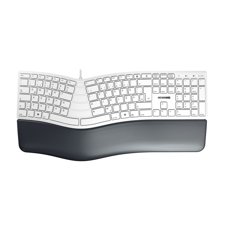 CHERRY KC 4500 ERGO Tastatur Universal USB QWERTZ Deutsch Weiß