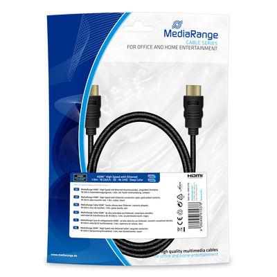 MediaRange MRCS195 HDMI-Kabel 1 m HDMI Typ A (Standard) Schwarz