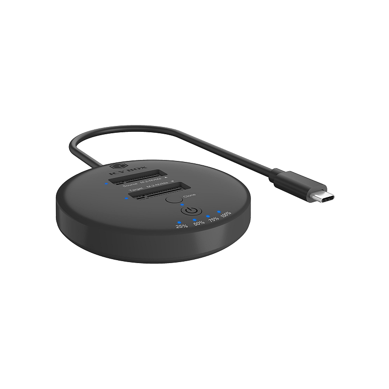 ICY BOX IB-1612MCL-C31, Docking- & Clonestation für 2x M.2 NVMe, USB 3.2 Gen 2 Type-C®, 10 Gbit/s, für 22x30/42/60/80 mm,