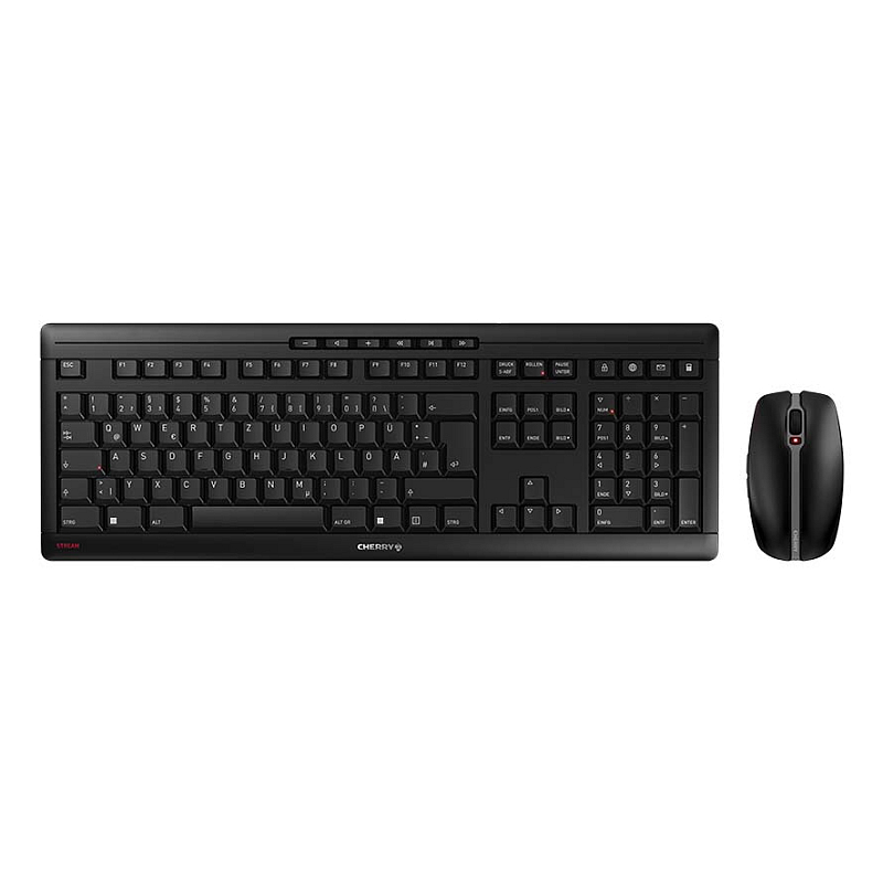 CHERRY STREAM DESKTOP, Kebelloses Desktopset, Schwarz, USB (QWERTZ - DE)