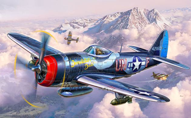 Revell P-47 M Thunderbolt Starrflügelflugzeug-Modell Montagesatz 1:72