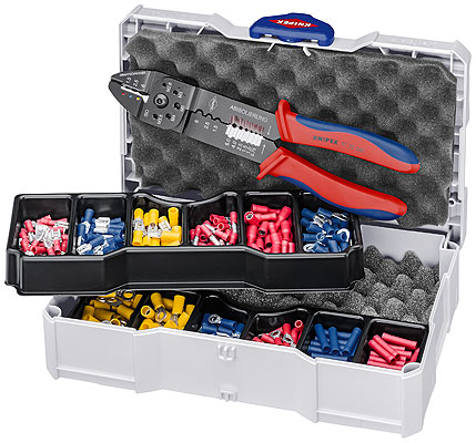 Knipex 97 90 26 Kabel-Crimper Crimpwerkzeug Schwarz, Blau, Rot