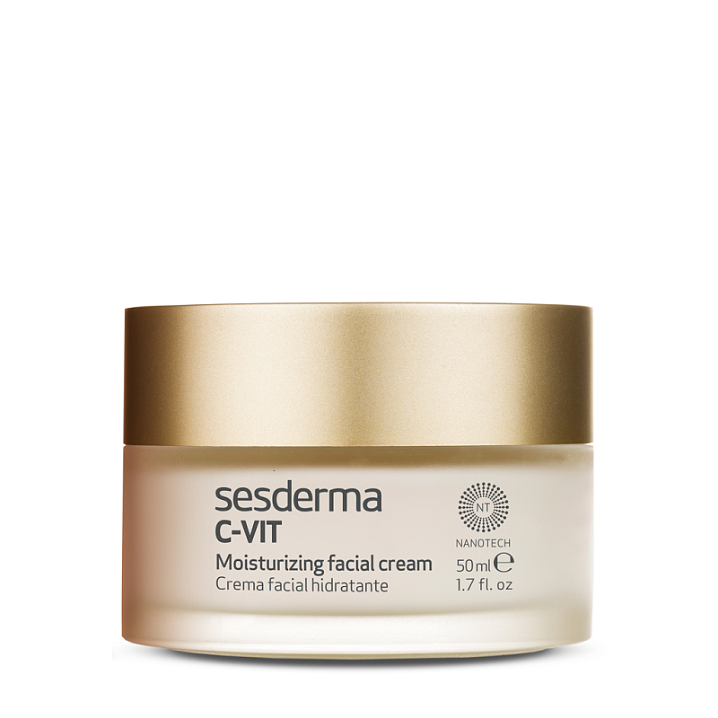 Sesderma C-VIT Moisturizing Facial Cream Tages- & Nachtcreme Decollete, Gesicht, Hals/Nacken 50 ml