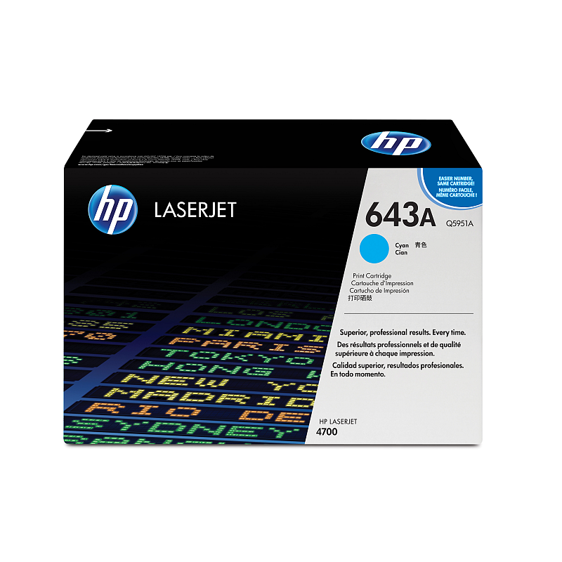 HP 643A Cyan Original LaserJet Tonerkartusche