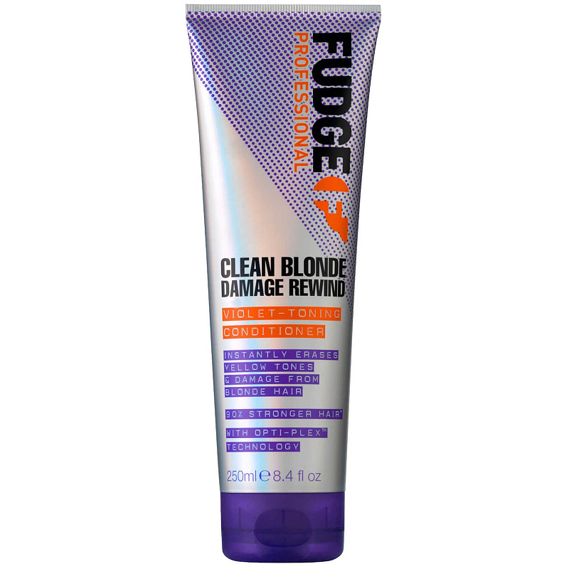 Fudge Professional Clean Blonde Damage Rewind Purple Toning Conditioner 250ml Professionelle Haarspülung Unisex