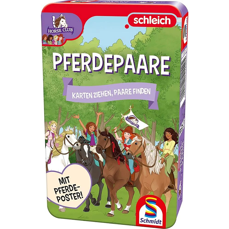 Schmidt Spiele Schleich: Horse Club Schleich ®: Horse Club – Pferdepaare 10 min Kartenspiel Abwurf