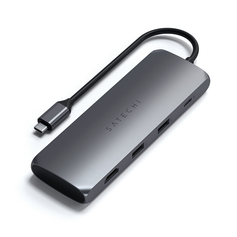 Satechi ST-UCHSEM laptop-dockingstation & portreplikator Kabelgebunden USB 3.2 Gen 2 (3.1 Gen 2) Type-A Grau