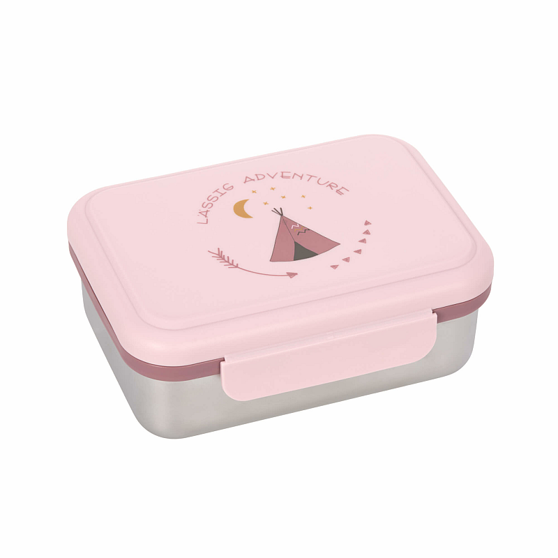 Lässig Adventure Brotdose Polypropylen (PP), Edelstahl Pink 1 Stück(e)