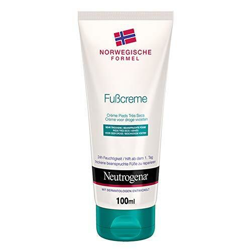 Neutrogena Norwegische Formel Fußcreme – Feuchtigkeitsspendende Fußpflege für trockene Füße – 24h Feuchtigkeit – 2 x100ml